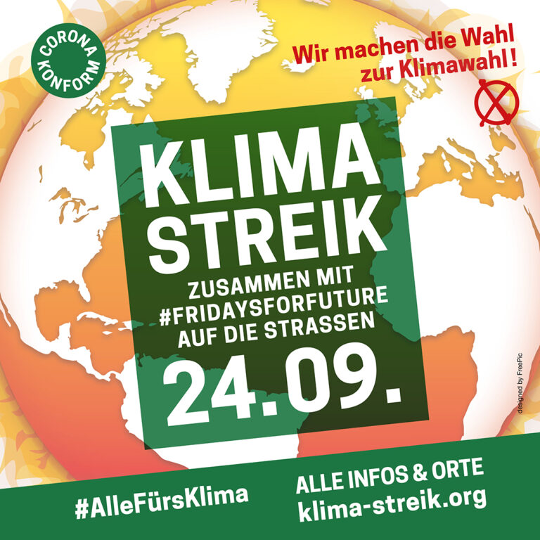 Aufruf zum Klimastreik am 24.09.