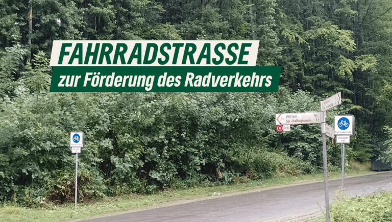 Maßnahme des Mobilitätskonzepts: Fahrradstraße an der Gevelsberger Straße