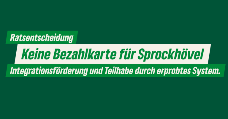 Keine Bezahlkarte in Sprockhövel – bewährte Praxis wird beibehalten