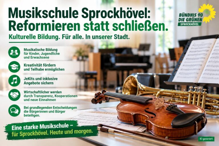 GRÜNE zur FDP und Musikschule: Rein in die Kartoffeln, raus aus den Kartoffeln